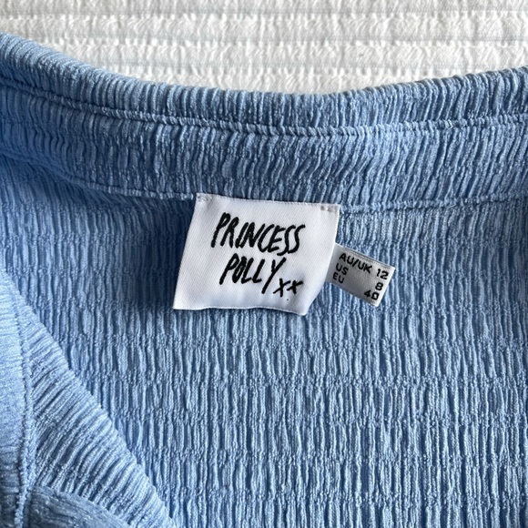 Princess Polly Blue Long Sleeve Mini Dress - Picture 3 of 5